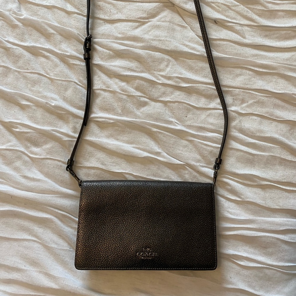 coach crossbody leather bag.